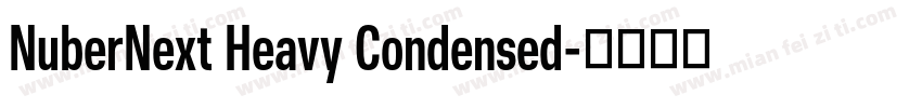 NuberNext Heavy Condensed字体转换